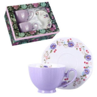 Filiżanki ze spodkami 2 sztuki 250ml Melania